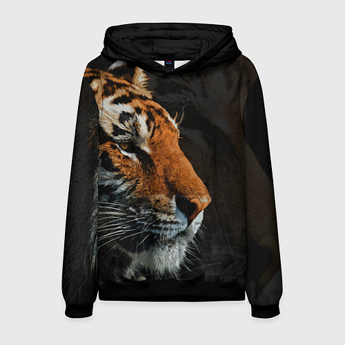 Мужская толстовка АМУРСКИЙ ТИГР TIGER / 3D-Черный – фото 1