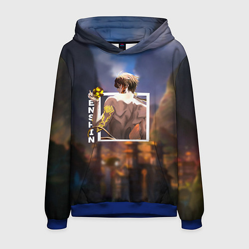 Мужская толстовка Чжун Ли Zhongli, Genshin Impact / 3D-Синий – фото 1