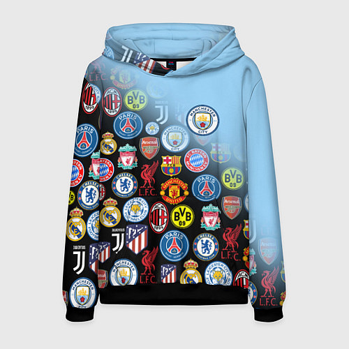 Мужская толстовка МАНЧЕСТЕР СИТИ MANCHESTER CITY / 3D-Черный – фото 1