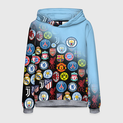 Мужская толстовка МАНЧЕСТЕР СИТИ MANCHESTER CITY / 3D-Меланж – фото 1