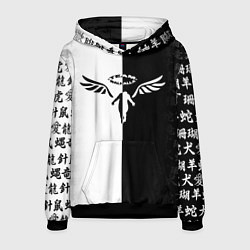 Толстовка-худи мужская WALHALLA TEAM BLACK WHITE STYLE TOKYO REVENGERS, цвет: 3D-черный