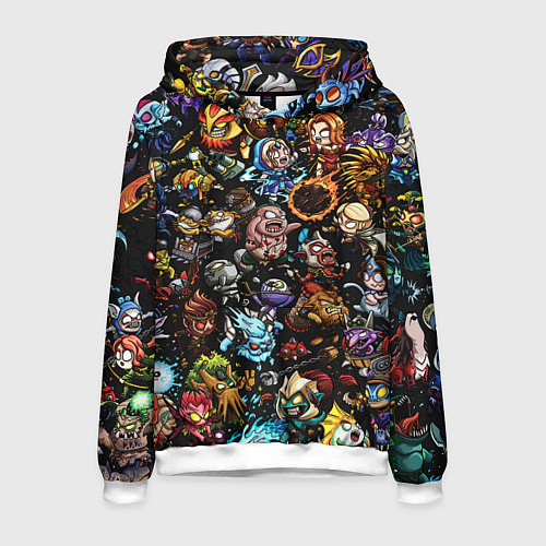 Мужская толстовка DOTA 2 ВСЕ ПЕРСОНАЖИ В ЦВЕТЕ / 3D-Белый – фото 1