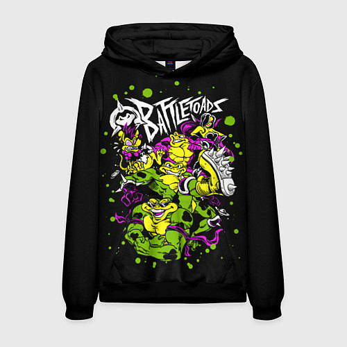 Мужская толстовка Battletoads - Боевые Жабы / 3D-Черный – фото 1