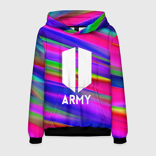 Мужская толстовка BTS ARMY RAIBOW / 3D-Черный – фото 1