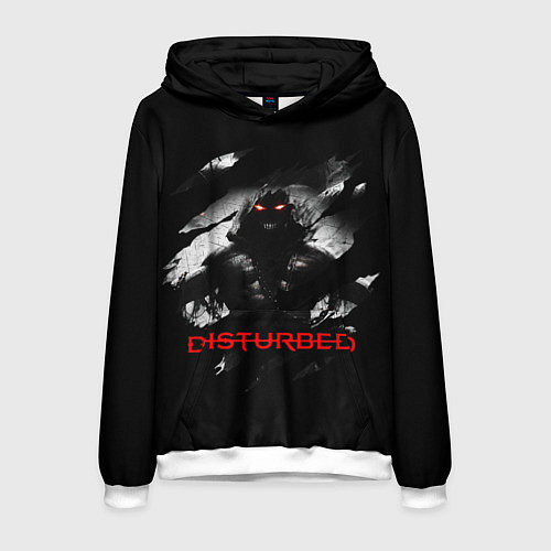 Мужская толстовка DISTURBED THE GUY ЛИЦО ДЕМОНА / 3D-Белый – фото 1