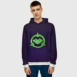 Толстовка-худи мужская Battletoads Logo, цвет: 3D-белый — фото 2