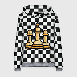 Толстовка-худи мужская ChessKing Abstraction, цвет: 3D-меланж