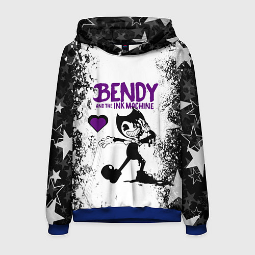 Мужская толстовка HEART BENDY AND THE INK MACHINE / 3D-Синий – фото 1
