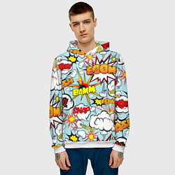 Толстовка-худи мужская BoOMbiT, цвет: 3D-белый — фото 2