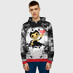 Толстовка-худи мужская BENDY LOVE БЕНДИ С СЕРДЦЕМ, цвет: 3D-красный — фото 2