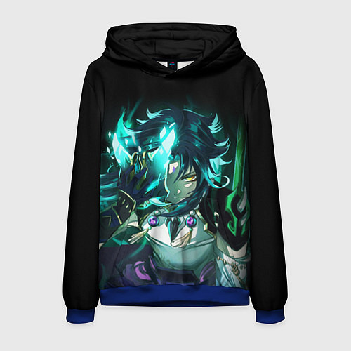 Мужская толстовка СЯО С МАСКОЙ, ГЕНШИН ИМПАКТ / 3D-Синий – фото 1