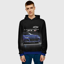 Толстовка-худи мужская Chevrolet Camaro ZL1 Motorsport, цвет: 3D-синий — фото 2