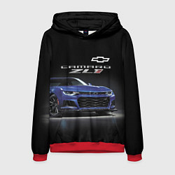 Толстовка-худи мужская Chevrolet Camaro ZL1 Motorsport, цвет: 3D-красный