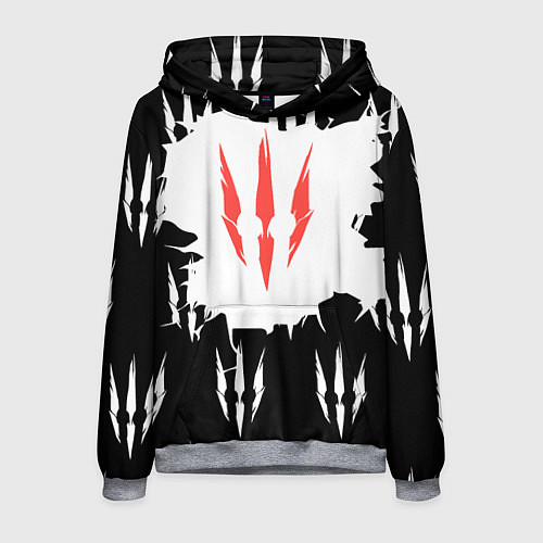 Мужская толстовка The witcher ведьмак 3 / 3D-Меланж – фото 1