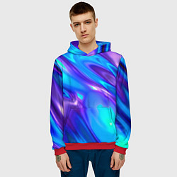 Толстовка-худи мужская Neon Holographic, цвет: 3D-красный — фото 2