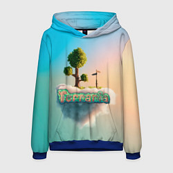 Толстовка-худи мужская Облако в Террарии, цвет: 3D-синий