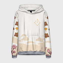 Толстовка-худи мужская ДЖУН ЛИ МОТИВЫ ГЕО АРХОНТ, цвет: 3D-меланж