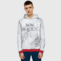 Толстовка-худи мужская МНЕ ПО УЙ, цвет: 3D-красный — фото 2