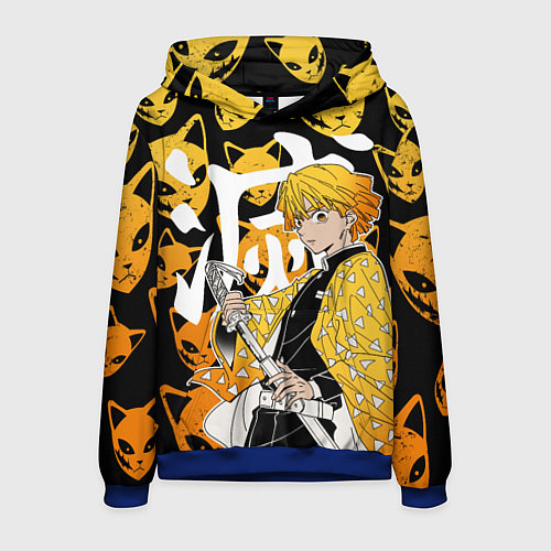 Мужская толстовка ЗЕНИЦУ ZENITSU СТИЛЬ ГРОМА / 3D-Синий – фото 1