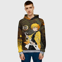 Толстовка-худи мужская ТОМИОКА SLAYER КЛИНОК, цвет: 3D-меланж — фото 2