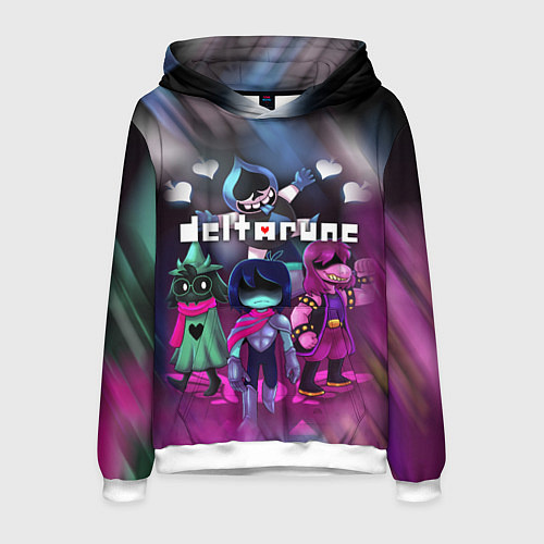 Мужская толстовка DELTARUNE ГЕРОИ В БОЙ! / 3D-Белый – фото 1