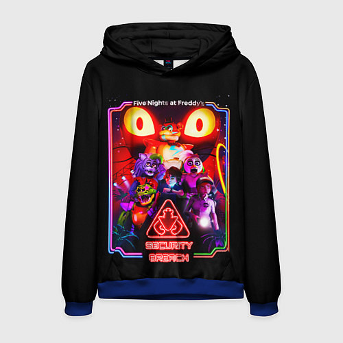 Мужская толстовка Five nights at freddys security breach / 3D-Синий – фото 1