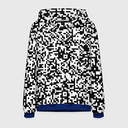 Толстовка-худи мужская Стиль QR код, цвет: 3D-синий