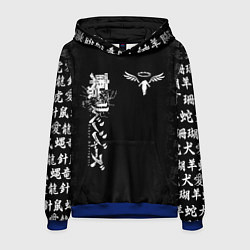 Толстовка-худи мужская TOKYO REVENGERS WALHALLA TEAM WHITE, цвет: 3D-синий