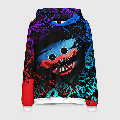 Мужская толстовка POPPY PLAYTIME ЛИЦО МОНСТРА ХАГИ ВАГИ / 3D-Белый – фото 1