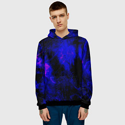 Толстовка-худи мужская Purple Tie-Dye, цвет: 3D-черный — фото 2