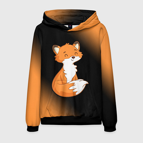 Мужская толстовка FOX - Градиент / 3D-Черный – фото 1