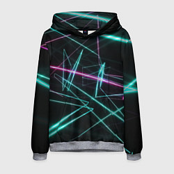 Толстовка-худи мужская Лазерная композиция, цвет: 3D-меланж