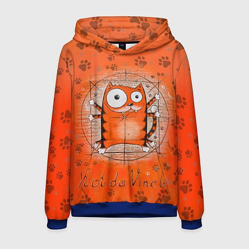 Мужская толстовка Kot da Vinci / 3D-Синий – фото 1