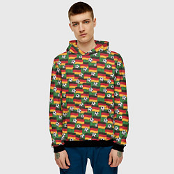 Толстовка-худи мужская Германия футбол, цвет: 3D-черный — фото 2