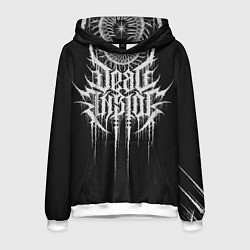 Толстовка-худи мужская DEAD INSIDE, Сороконожка, цвет: 3D-белый