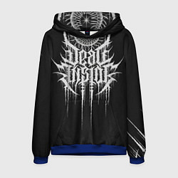 Толстовка-худи мужская DEAD INSIDE, Сороконожка, цвет: 3D-синий