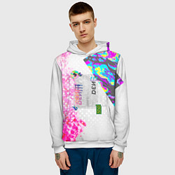 Толстовка-худи мужская Шаза Психоделика, цвет: 3D-белый — фото 2
