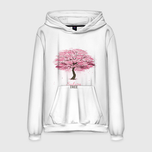 Мужская толстовка Sakura Tree / 3D-Белый – фото 1