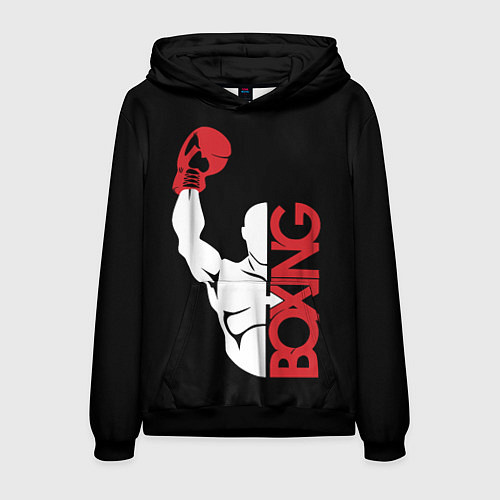 Мужская толстовка Бокс Boxing / 3D-Черный – фото 1