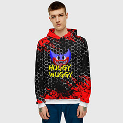 Толстовка-худи мужская Huggy Wuggy соты, цвет: 3D-белый — фото 2