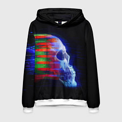 Мужская толстовка Color glitch skull