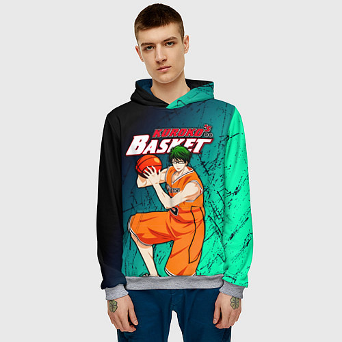 Мужская толстовка Kuroko no Basuke, Midorima Shintaro Шинтаро Мидори / 3D-Меланж – фото 3