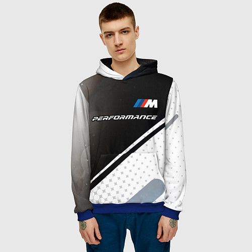 Мужская толстовка БМВ PERFORMANCE Абстракция / 3D-Синий – фото 3