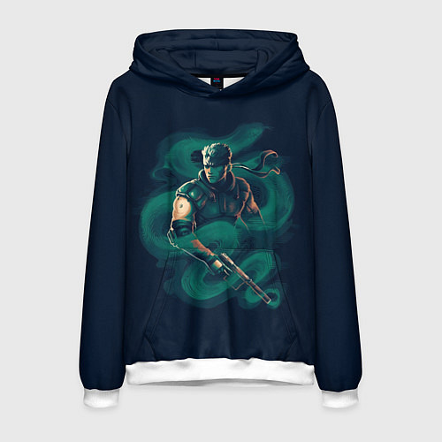 Мужская толстовка Снейк в дыму / 3D-Белый – фото 1