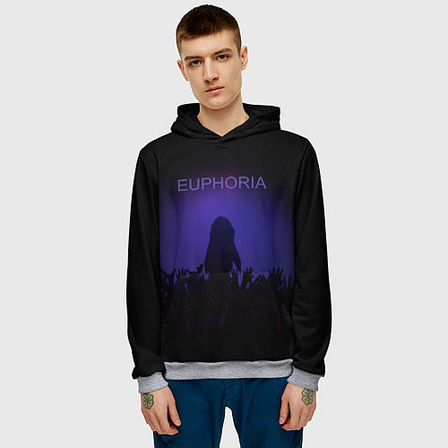 Мужская толстовка Толпа / 3D-Меланж – фото 3