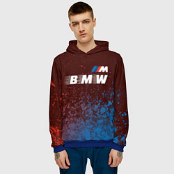 Толстовка-худи мужская БМВ BMW - Краски, цвет: 3D-синий — фото 2
