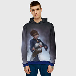 Толстовка-худи мужская Красотка Марси, цвет: 3D-синий — фото 2