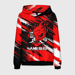 Толстовка-худи мужская SAMURAI CYBERPUNK 2077 КИБЕРПАНК 2077, цвет: 3D-черный