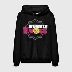 Толстовка-худи мужская Bubble Kvass - emblem, цвет: 3D-черный