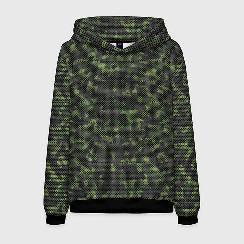 Мужская толстовка Камуфляж с холстовой сеткой / 3D-Черный – фото 1